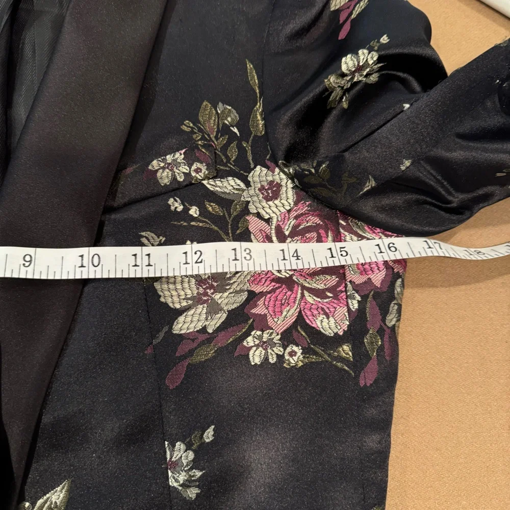 Zara Basic Jacquard Tuxedo Blazer - Size X-Small - Picture 12 of 16